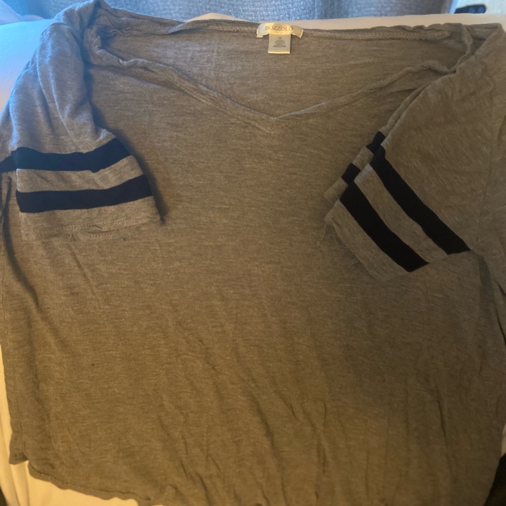 Bozzolo 3x shirt gray and black stripes